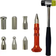 [CYGOODS] 8Pcs Car Dent Repair Paintless Removal Tools Stainless Steel Tap Down Pen Rubber Hammer Bulge Repair Auto Body DIY High Point Fix Kits