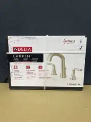 New Delta Larkin 2 Handle Wide Spread Bathroom Faucet 35890LF-SP Brushed Nickel