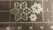 Universal thin metal die cut tool emboss Christmas Vintage Snowflake 3pc 2"x3"