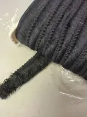 23.5 yards 1.5" Conso brush fringe trim - Black