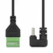 USB 3.1 Type-C Male 180°Angle U to 5 Pin Screw Connector Shield Terminal Cable