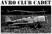 Model Airplane Plans (FF): Avro Club Cadet 1/16 Scale 22½" Biplane for .3-.5cc
