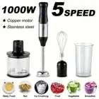 New Hand Blender Electric 1000W Immersion Silent 4-in-1 Stick Mixer Food Whisk