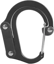 Locking Carabiner - Locking Carabiner, Heavy Duty D Shaped Aluminum Carabiner Clip | 360 Degree Rotating Folded Joints Hooks, Multipurpose D Shaped Clip Hook, Key Chain Carabiner Locking Clips