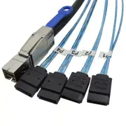 External Mini SAS HD SFF-8644 to 4 SATA 7Pin 6Gbps Hard Disk Data Server Cable