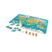 Hape 2-in-1 World Tour Puzzle & Game Educational Kids Learning Activity Toy 3+