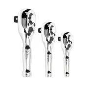 3Pcs/set Ratchet Handle 1/4" 3/8" Ratchet Wrenches Socket Wrenches 72 Tooth