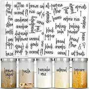 FYY Home Organization Labels,168PCS Preprinted Food Label Stickers for Kitchen Pantry Storage and Cleaning,Water & Oil Proof Pantry Label Stickers for Jars, Canisters,Boxes,Bins, Black