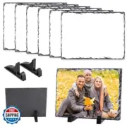 6 Pack Sublimation Slate Blanks Custom Stone Slate Picture Frame Heat Transfe