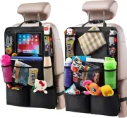 Backseat Car Organizer, Kick Mats Back Seat Protector with Touch Screen Tablet