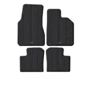 TRAVALL All Weather Floor Mats for Renault Twingo (2014-) Premium Black Rubber