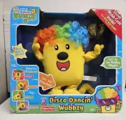 Fisher Price Nick Jr. Disco Dancin' Wubbzy Yellow Rainbow Hair Plush 4 Dances