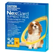 NexGard Spectra Small Dog 3.6-7.5kg Flea Tick Worms Heartworm Chew 6 pack