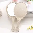 Vintage Carved Handheld Vanity Mirror Makeup Mirror Hand Mirror Hand$4 WF