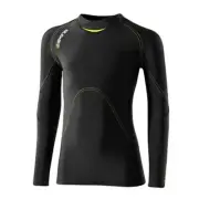 SALE | SKINS A400 YOUTH COMPRESSION LONG SLEEVE TOP (BLACK/YELLOW)