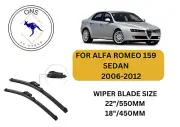 WIPER BLADES FOR Alfa Romeo 159 2006 - 2012 Sedan (for: Alfa Romeo)