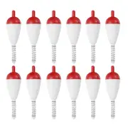 15pcs Fishing Float Bobbers Hard ABS Oval Stick Spring Slip Bobber Red