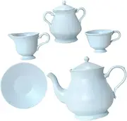 Miniature Tea Cup Set Mini Tea Set for Dollhouse Mini House Decor Alloy Material Cups