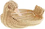 Plastic Basket Imitation Rattan Duck Type Basket Handcrafts Display Basket