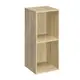 TZUMii 簡約加高二空櫃/書櫃/收納櫃/置物櫃-三色可選/ 淺橡木色