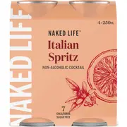 Naked Life Non Alcoholic Italian Spritz 250mL x 4 pack