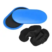 Exercise Core Sliders, Oval Glider Discs & Feet Covers Dual Sided, Blue 2Set