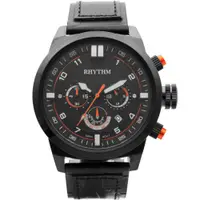 在飛比找PChome24h購物優惠-RHYTHM 日本麗聲 三眼計時手錶-48mm SI1602