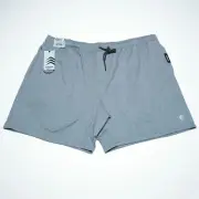Solaris Active Studio Men's Workout Shorts XXL Gray Quick Dry Phone Pocket NWT