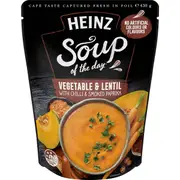 Heinz Soup Of The Day Veg & Lentil Chilli Paprika Soup Pouch 430g