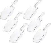 OJIOUI 6 Pcs Ice Scoop Candy Buffet Containers Scoopers Clear Plastic Kitchen Scoop for Popcorn Cookie Candy Buckets Podpocket Acrylic Large Scoop for Bar Party Wedding Freezer Dry Goods (6, Clear)