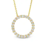 0.5 CT. T.W. Certified Natural Diamond Circle Pendant in 14K Gold (H/I1)
