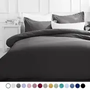 1000TC Ultra Soft Plain Color Quilt Cover Set / Accessories ( Black / White / Grey / Blue / Pink / Linen / Red / Sage / Yellow / Lilac / Turquoise, Multiple Colors)