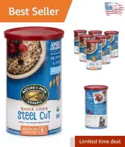 Certified Organic Steel Cut Oats - Bulk Pack 40g Whole Grains and 5g Protein