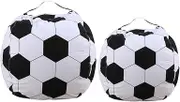 BCOATH Toy Organizer and Storage Bag Plush Bean Bag Soccer Ball Shape Boys and Girls Soft Toy Room Decor for Boys Girls