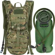 Tactical Molle Hydration Pack Backpack With 3L TPU Water Bladder Military Daypak
