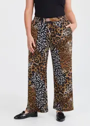 [TS] Taking Shape Animal Instinct Snug Wide Leg Pant Size 26 in Leopard Print - Plus Size Women's Clothing Leopard Print