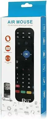 Rii MX3 Multifunction 2.4G Fly Mouse Mini Wireless Keyboard & Infrared Black NEW