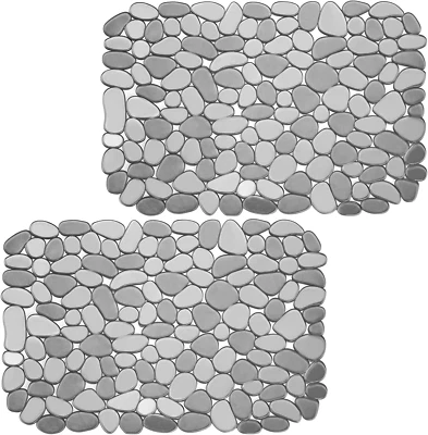 2 Pack Kitchen Sink Mat Pebble Sink Mats for Stainless Steel Sink, PVC Eco