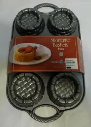 Nordic Ware Cast-Aluminum Nonstick Baking Pan, Shortcake Baskets