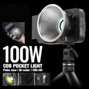 100W COB Light Portable LED Video Light 2700-7500K 4000 Lumens Bi-Color