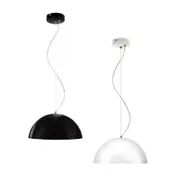 Retro Modern Pendant Light Small E27 in Black/White Superlux Lighting - MS400