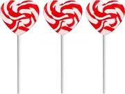Fruidles Swirl Lollipop Heart Design, Red & White Heart Lollipops, Party Bag Fillers, Individually Wrapped (12-Pack)