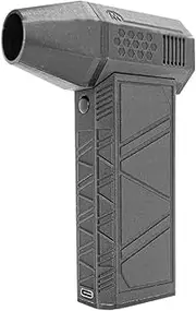 Compressed Air Duster, 130000RPM Compressed Air Duster, Handheld Multifunctional Portable Silent Fan, for Computer Keyboard,Outdoors,Car,Home(Black) (Grey)