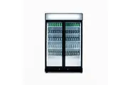 Bromic Upright Display Fridge - 885L - 2 Doors - Flat Glass - Black