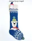 NWT Pottery Barn Kids POLAR BEAR MERRY & BRIGHT Christmas Stocking NO MONOGRAM