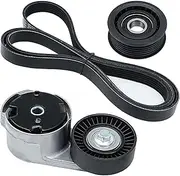 Drive Belt Tensioner and Idler Pulley Serpentine Belt Kit Compatible with Chrysler 200/Town & Country, Dodge Avenger/Grand Caravan/Journey, Ram C/V, 2011-2019#Replace 90K-39282D