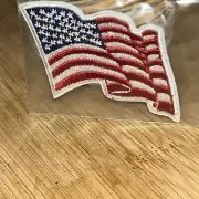 USA Wavy Flag Patch NEW