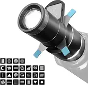 DF DIGITALFOTO Optical Snoot Bowens Mount 4 Color Filters, 25 Gobos, Filter Frame,Lens and Projectiom for Monolight Attachment for Any Bowens Mount LED Light