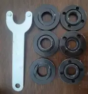 7PCS Grinder Flange Angle Wrench Spanner Metal Lock Nut Angle Grinder Wrench