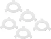 E27 to E14 Lamp Shade Reducing Ring, 5 Pack Lampshade Adapter Ring Converter Red